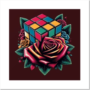 Retro Rubiks Cube Art Posters and Art